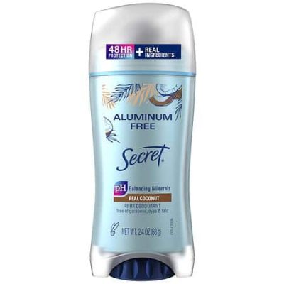 دئودورانت سکرت ضد تعریق فاقد آلومینیوم رایحه نارگیل واقعی Secret Dry Solid deoderant Real Coconut