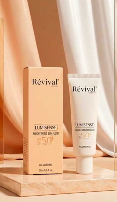 فلوئید ضدآفتاب ضد لک SPF50+ رویوال | ترکیب هوشمند محافظت، روشن‌کنندگی و درمان لک