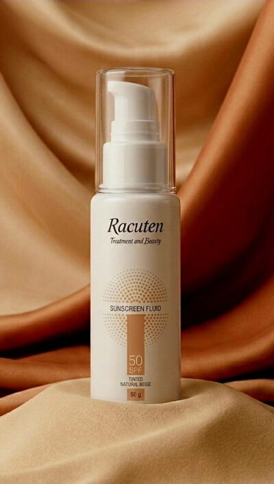 فلوئید ضدآفتاب روشن کننده رنگی پوست چرب SPF50+ راکوتن | ترکیب محافظت حرفه‌ای، کنترل چربی و روشن‌کنندگی پوست
