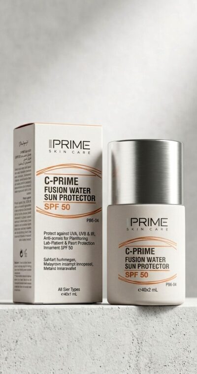 فلوئید ضد آفتاب بیرنگ حاوی ویتامین C فیوژن واتر SPF50 پرایم | محافظت قوی و روشن کننده پوست