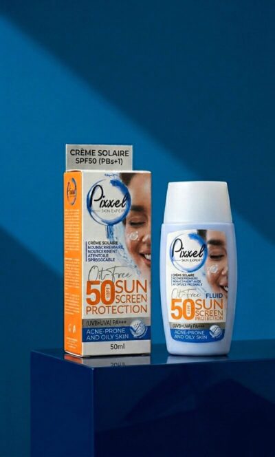 کرم ضد آفتاب بی رنگ پوست چرب و جوشدار پیکسل SPF50 | محافظت کامل، کنترل چربی و پیشگیری از ایجاد جوش