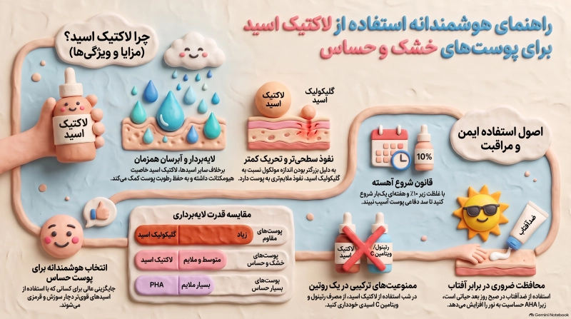 راهنمای استفاده از لاکتیک اسید