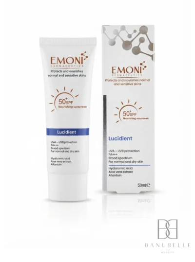 کرم ضدافتاب بی رنگ SPF50 پوست خشک تا نرمال امونی